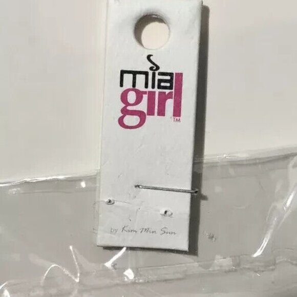 Set of 3 Mia Girl Bangle Bracelets Black W/Silver Tone Stars 2 1/2" Diameter - Picture 4 of 6